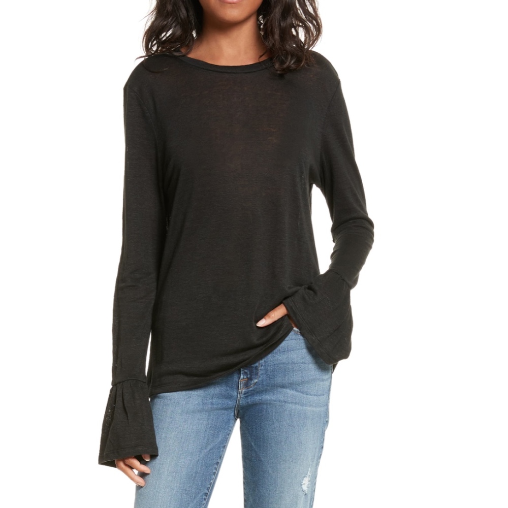 FRAME top in linen knit